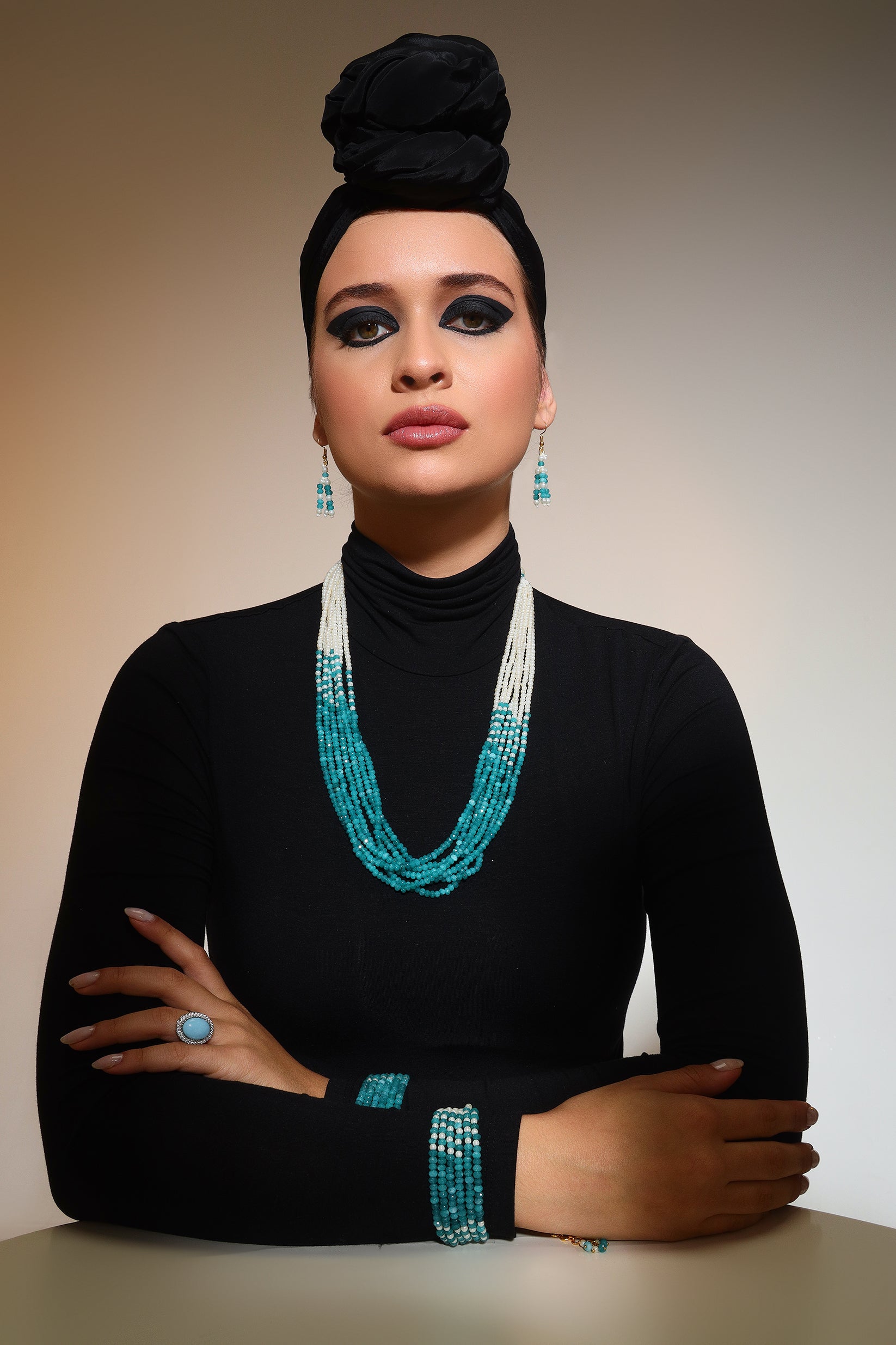Firozé necklace set with bracelet (single)