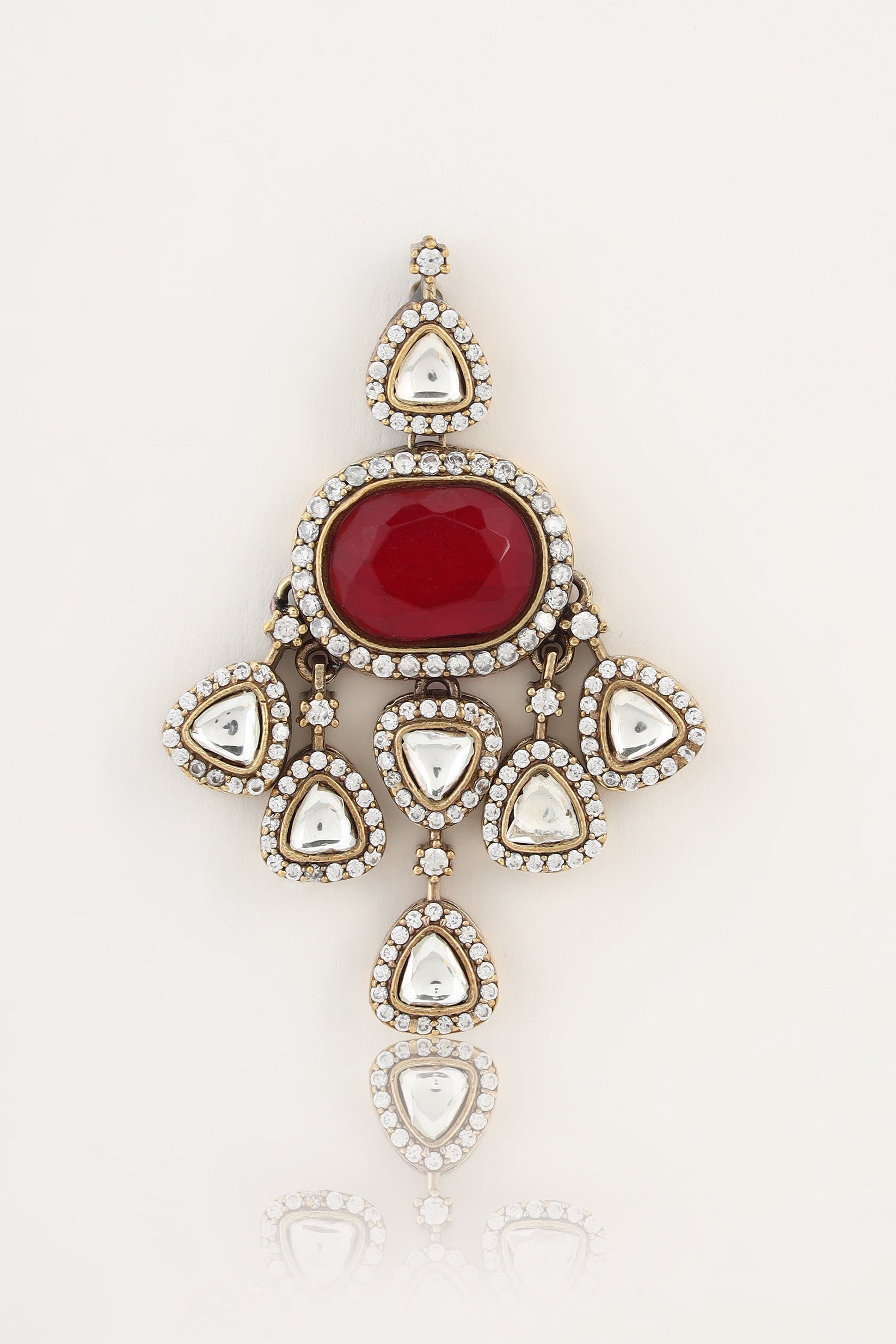 Urooj moissanite kundan victorian plating set
