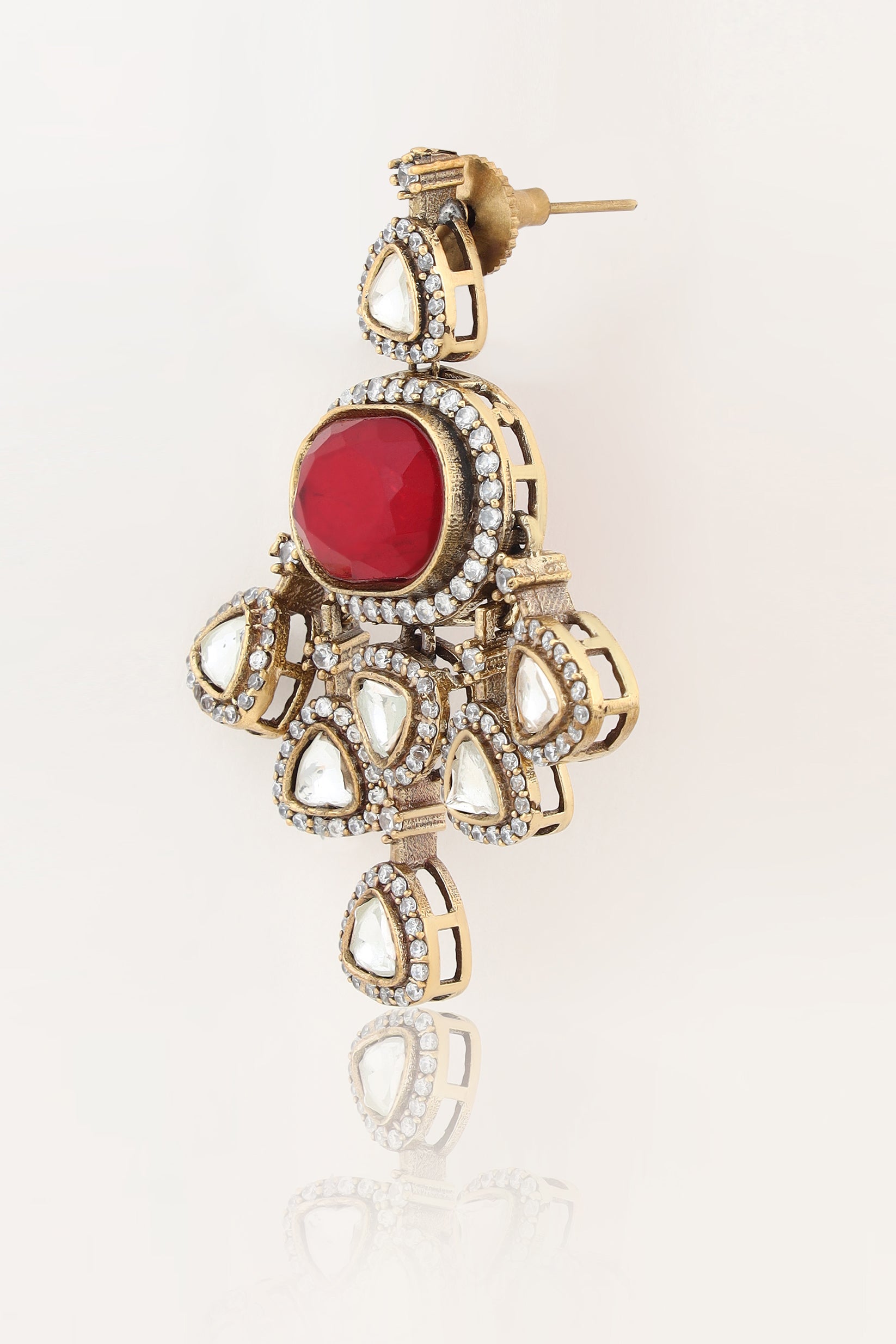 Urooj moissanite kundan victorian plating set