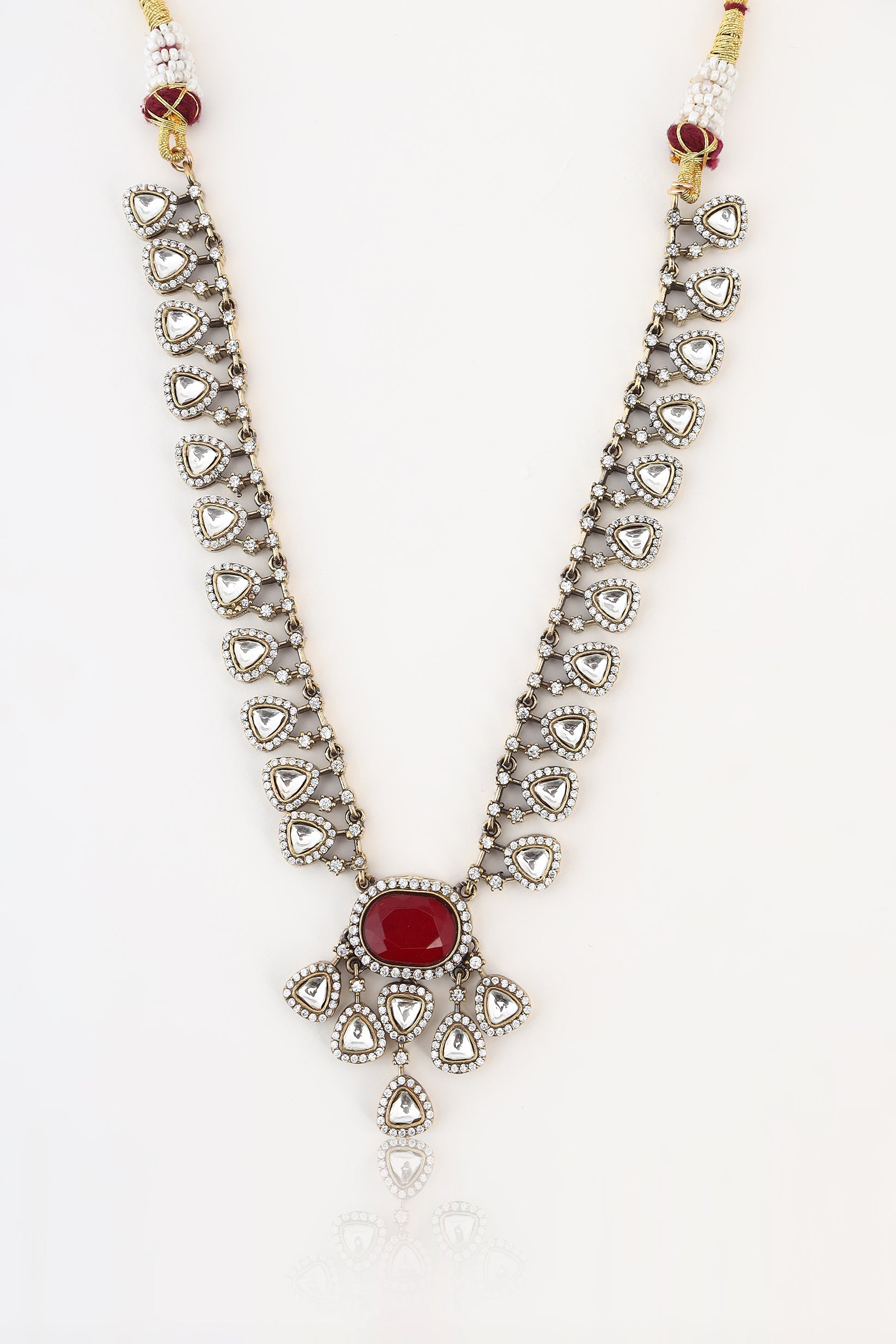 Urooj moissanite kundan victorian plating set