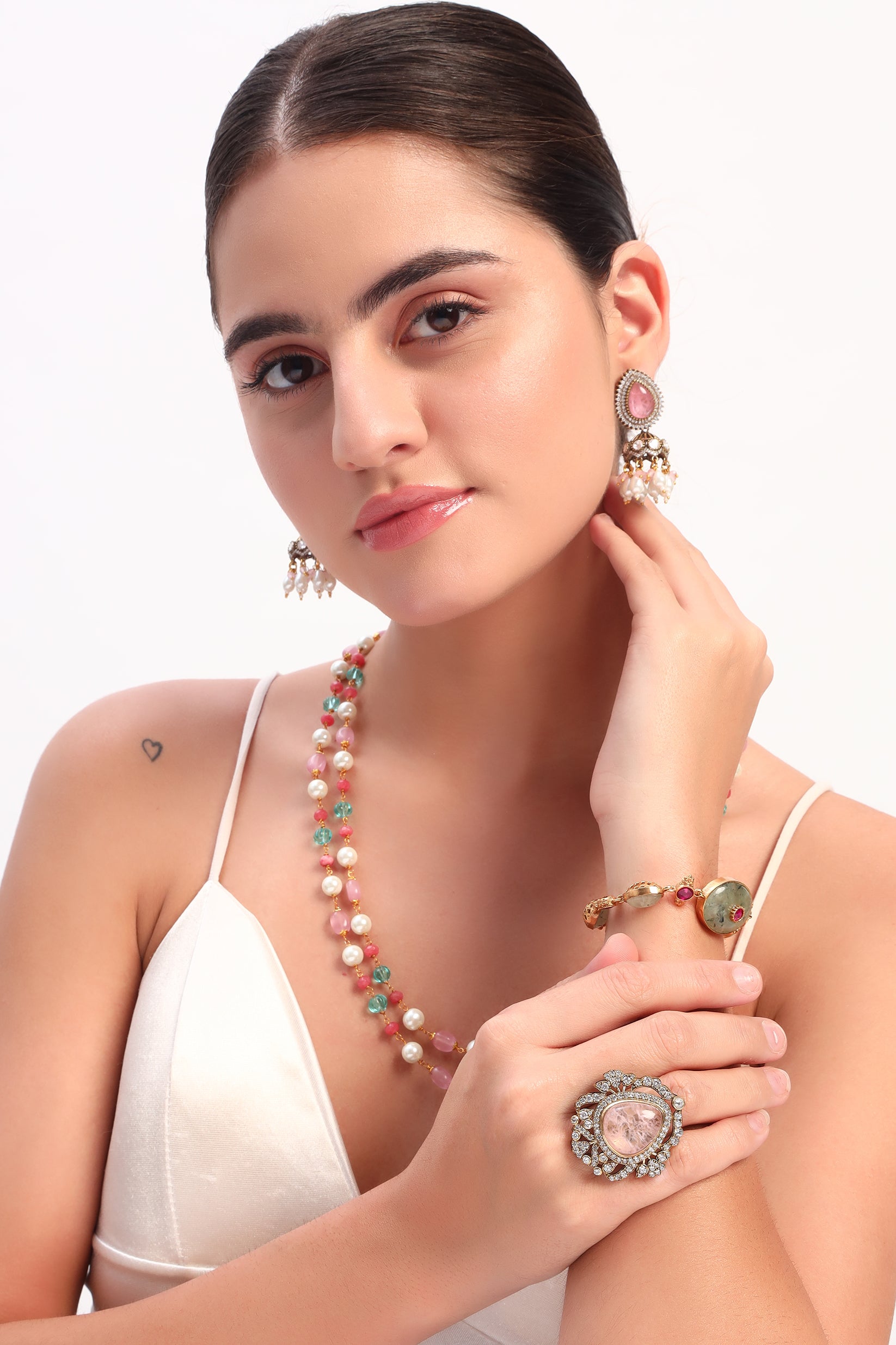 Preet doublet stones jhumka