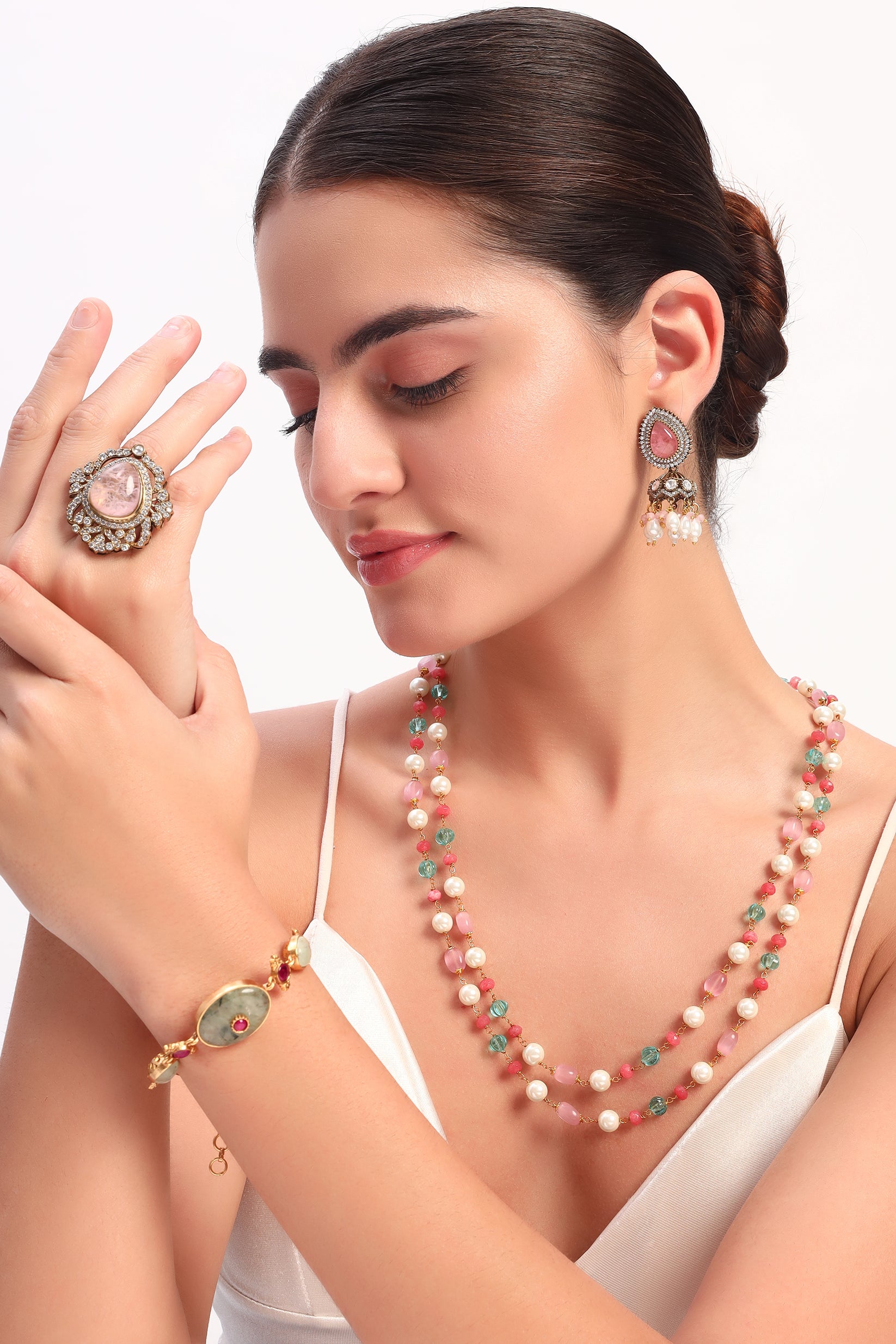 Preet doublet stones jhumka