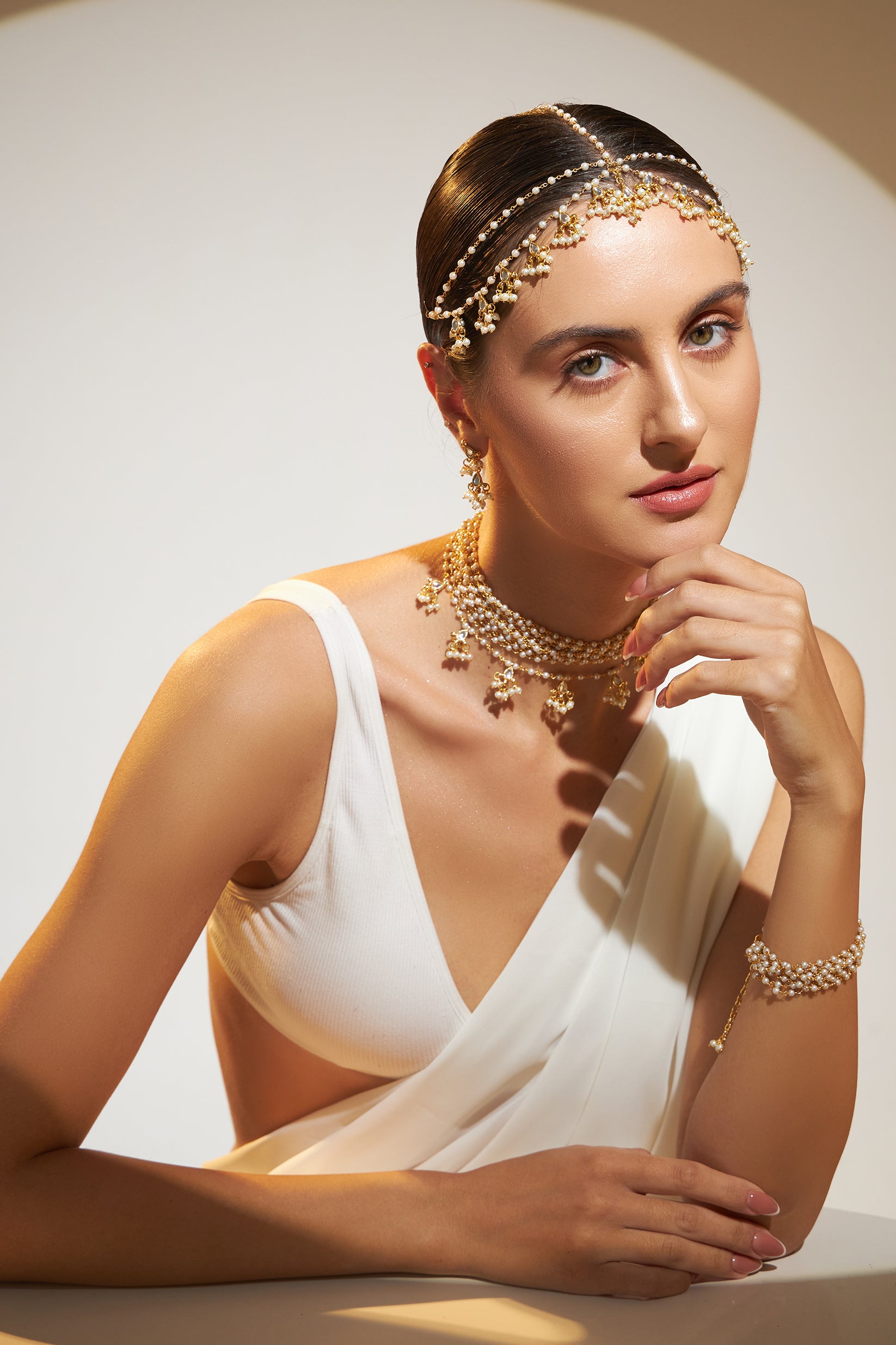 Aafreen choker kundan combo set