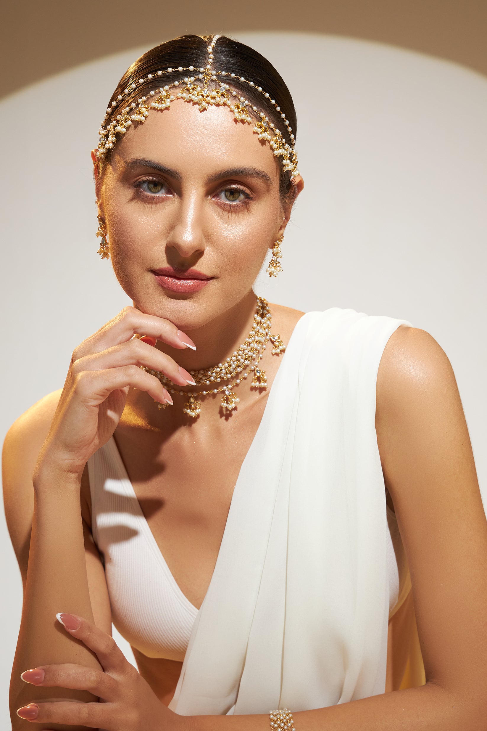 Aafreen choker kundan combo set