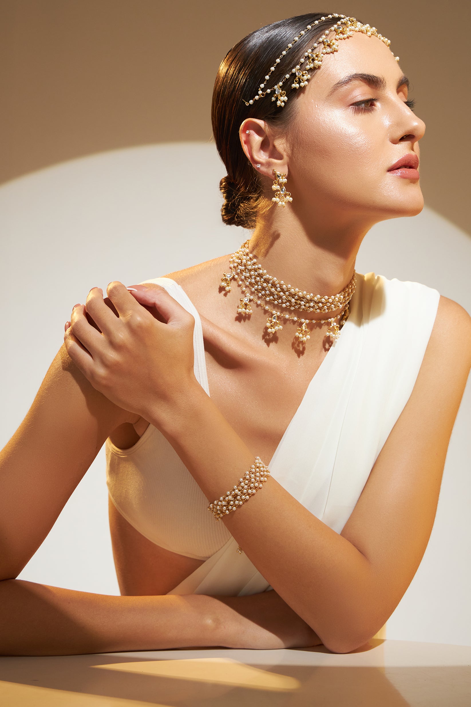 Aafreen choker kundan combo set