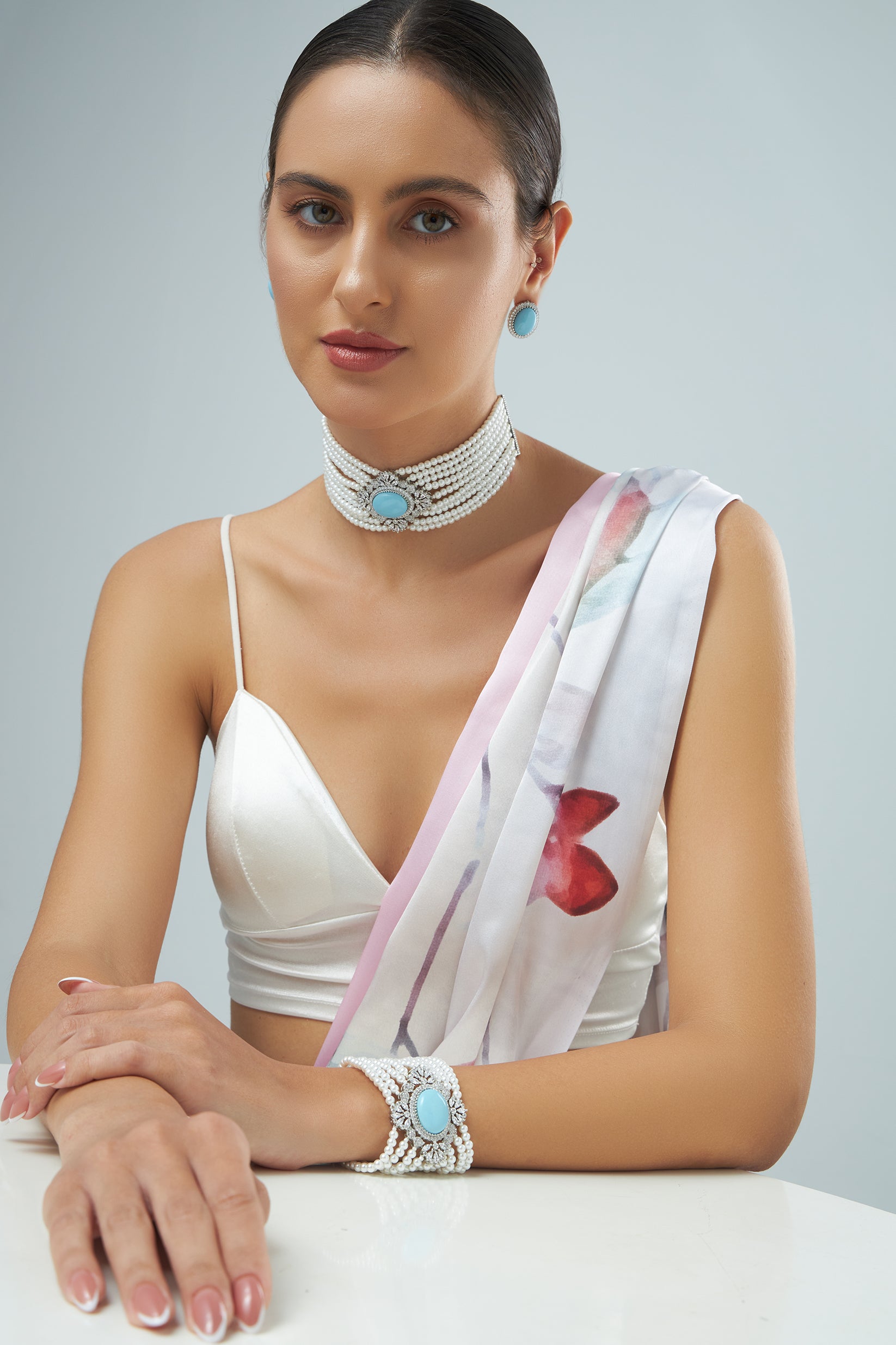 Victoria turquoise doublet stone bracelet