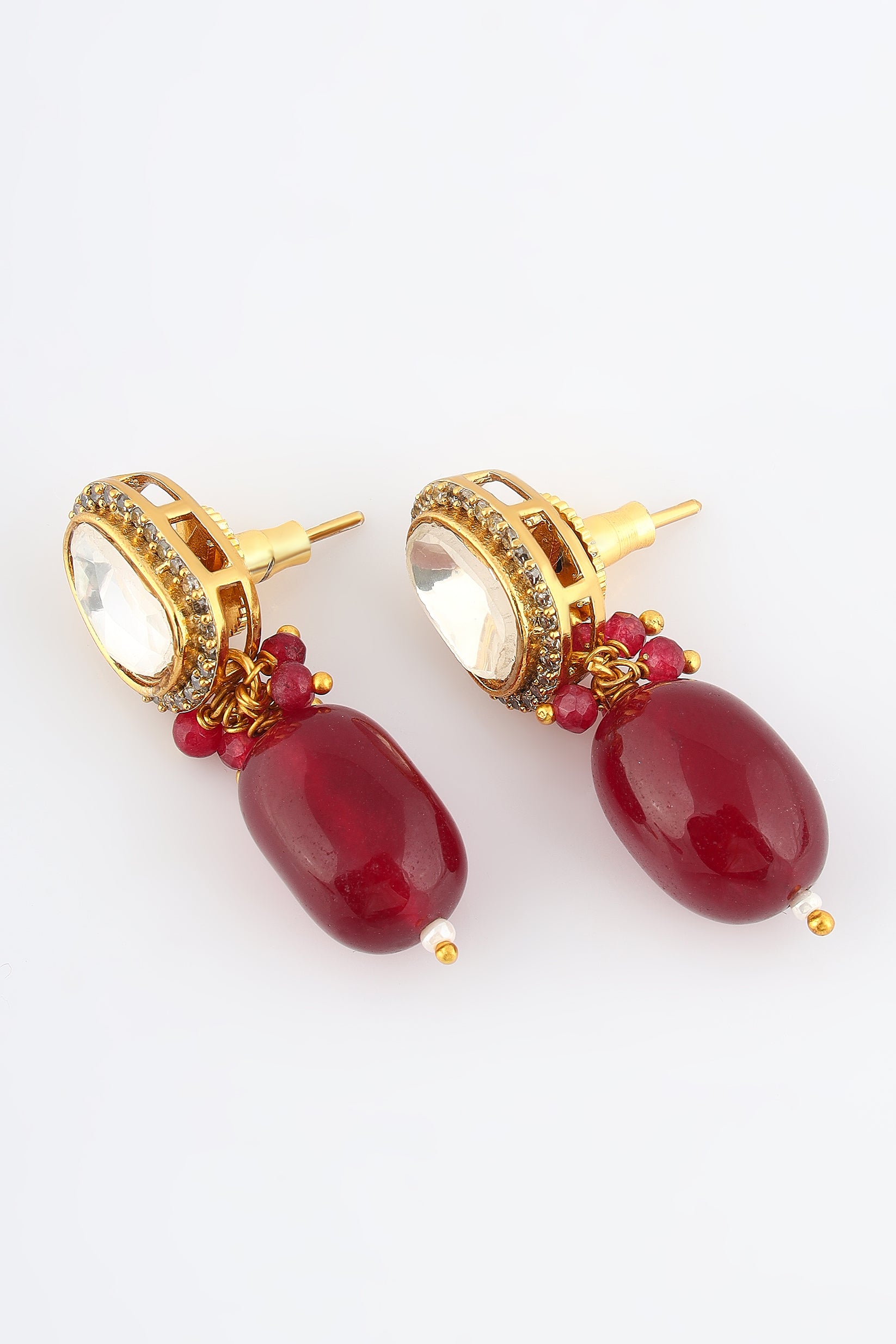 Amalia moissanite kundan earrings