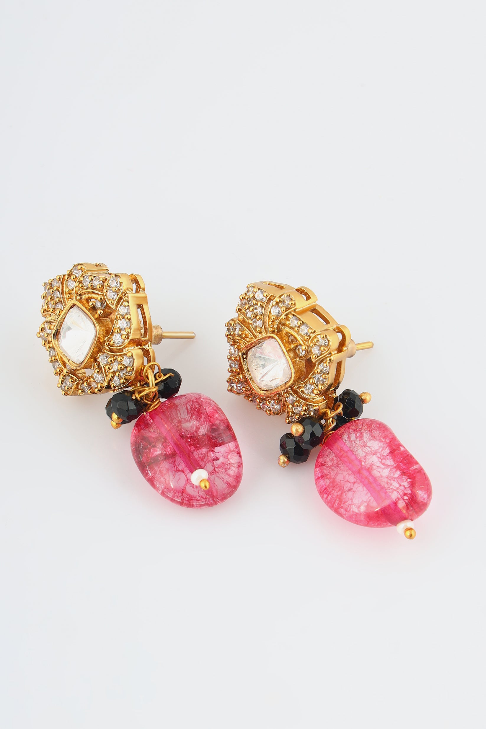Aqsa Strawberry quartz combo set
