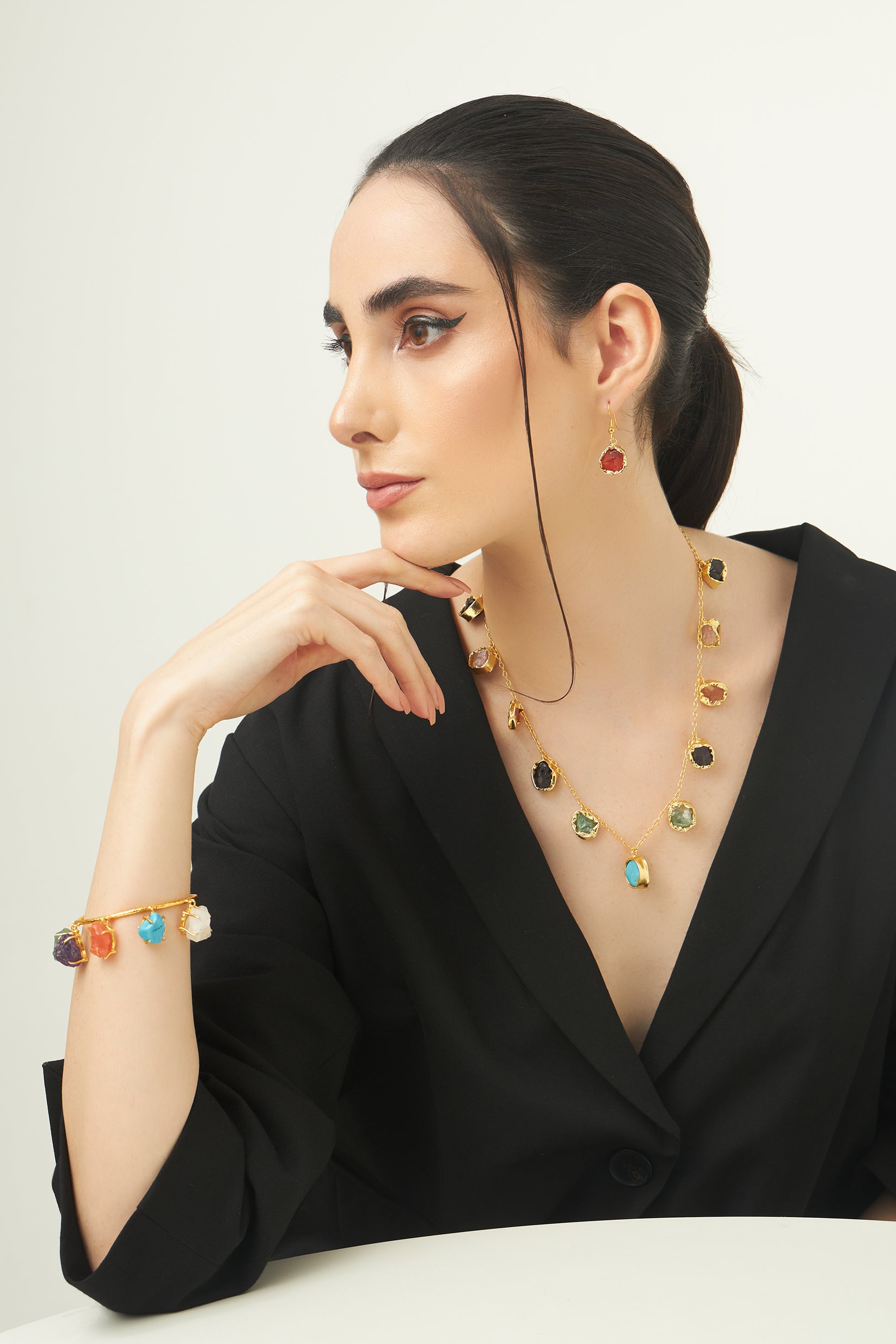 With bracelet celebrate your quirks long light weight chain set Rhythm