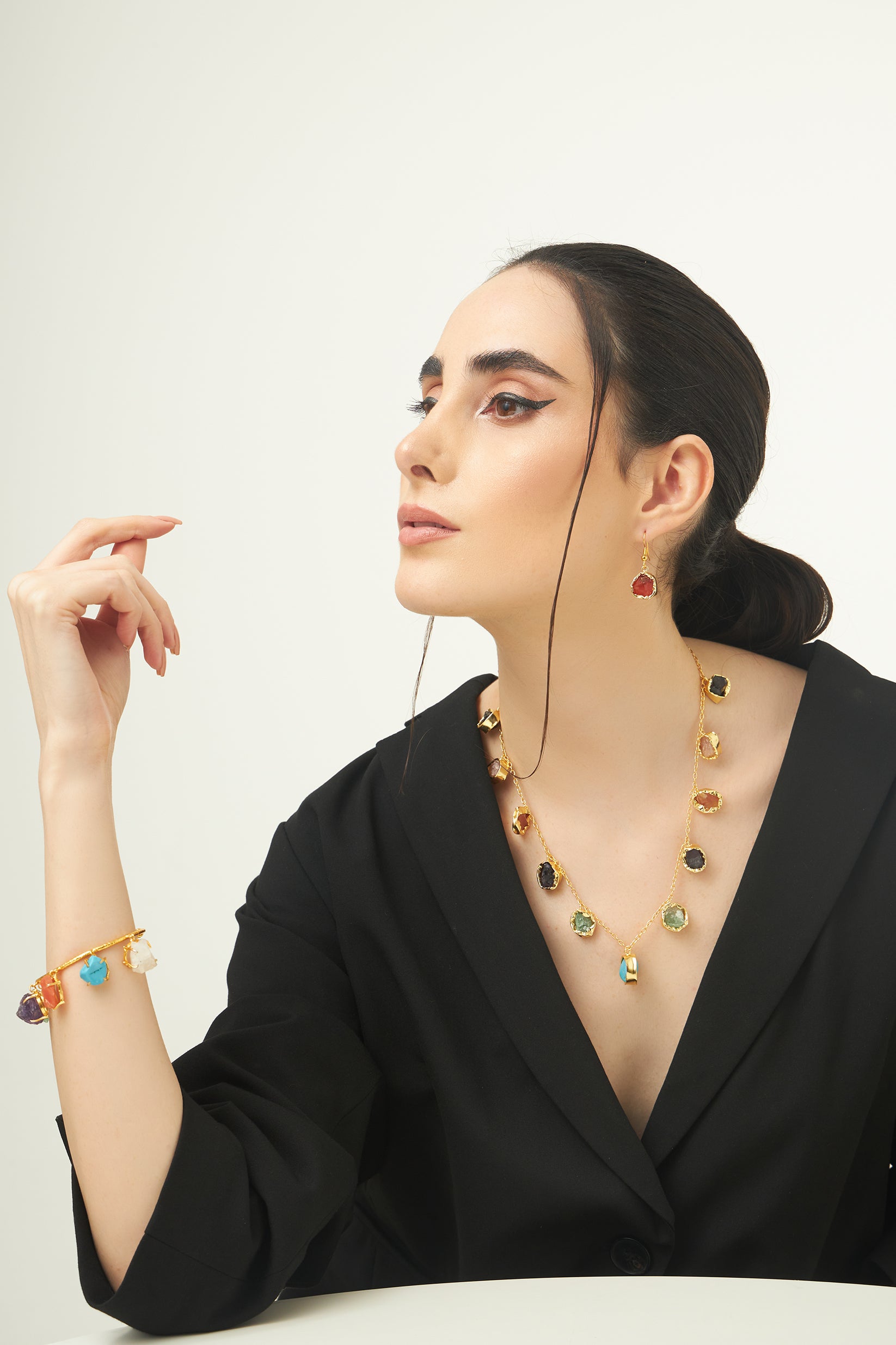 With bracelet celebrate your quirks long light weight chain set Rhythm