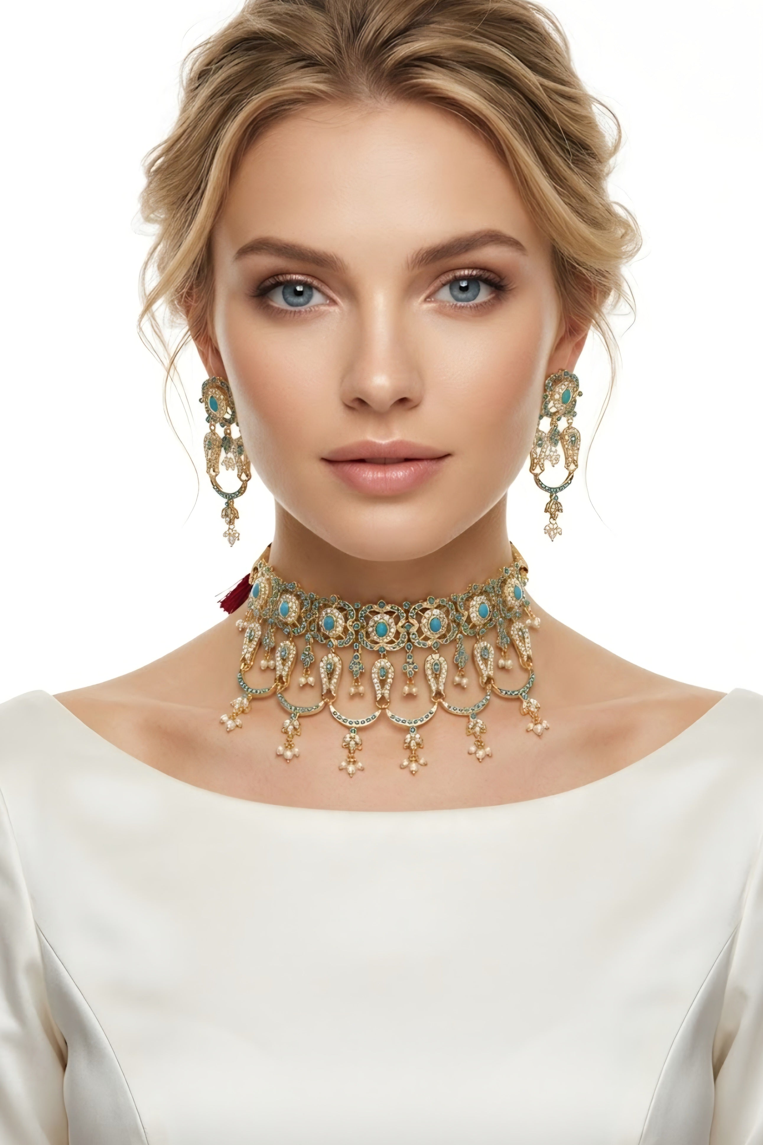 Firozé choker set