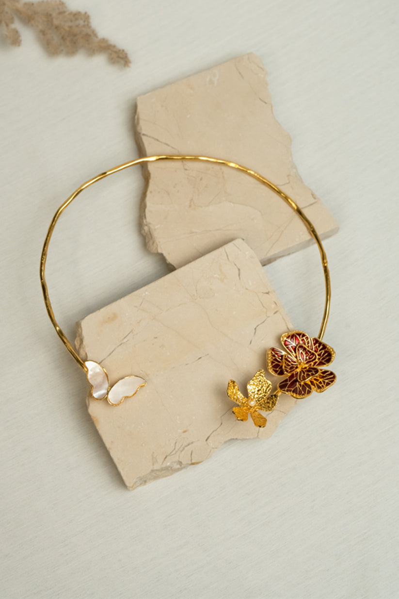 Butterfly Whispers hasli/collar necklace