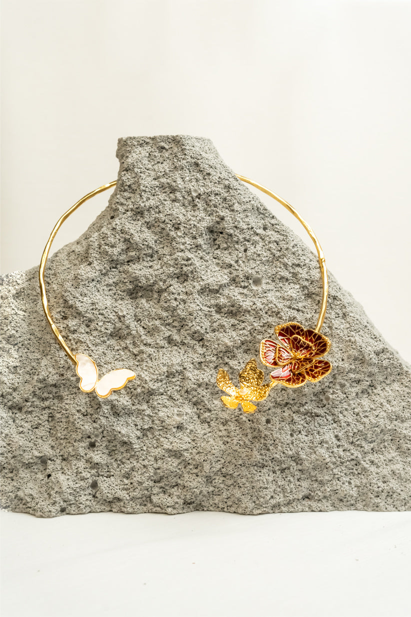 Butterfly Whispers hasli/collar necklace
