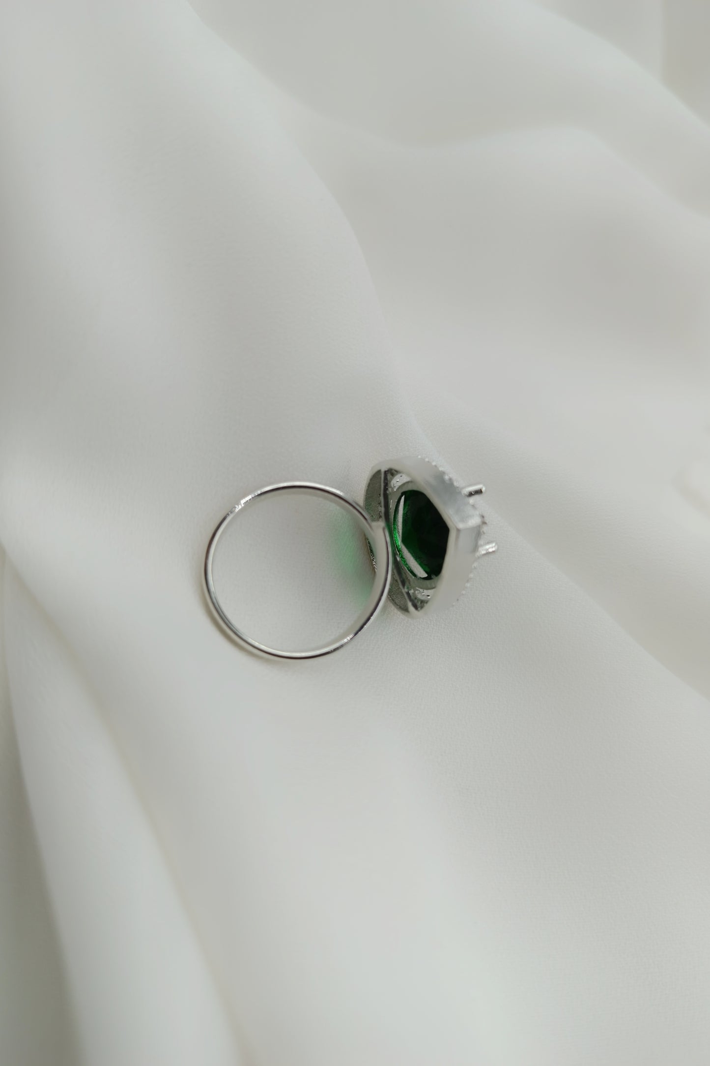 Aqsa Emerald Adjustable Statement Ring