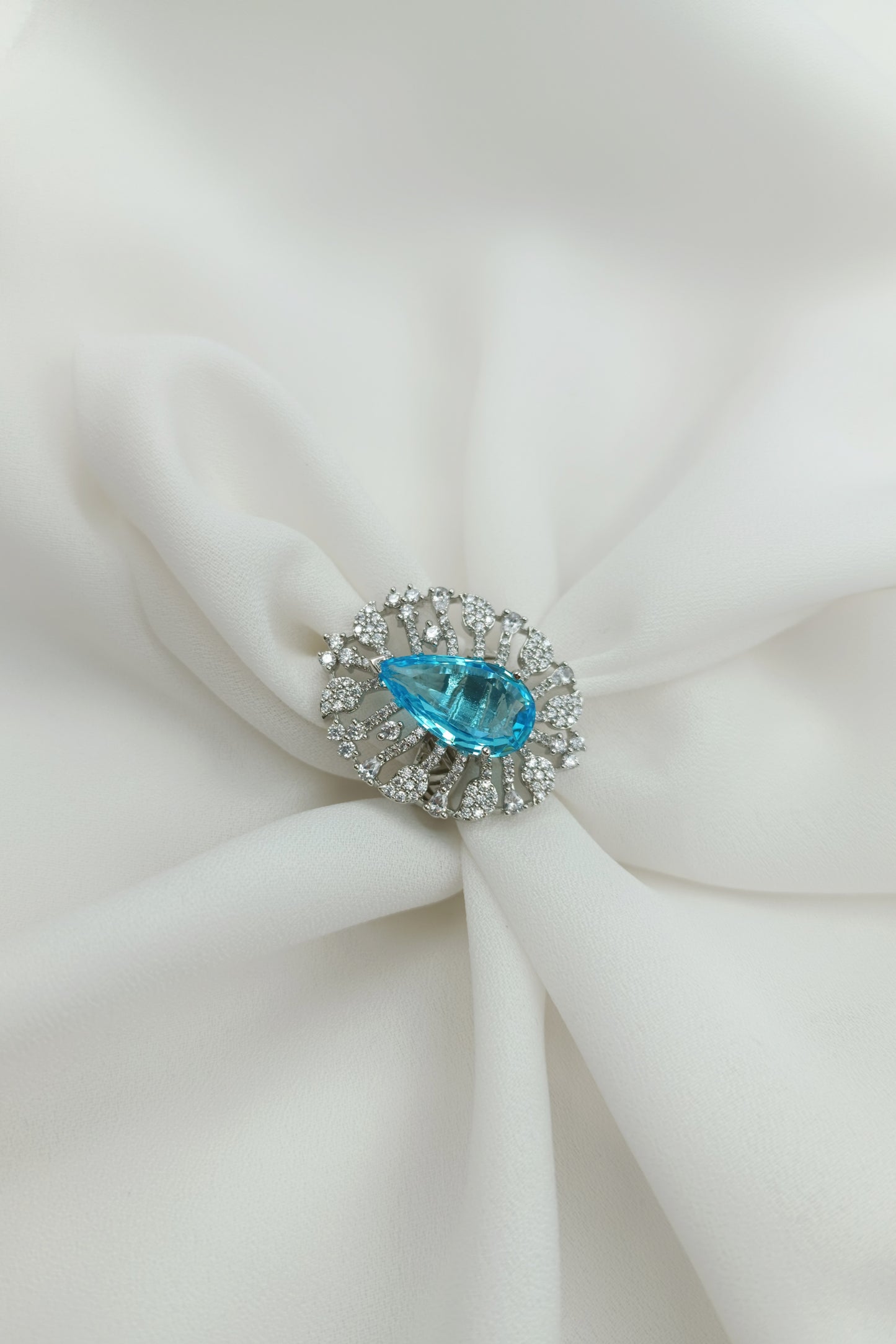 Shaifali Adjustable Sea Blue Ring