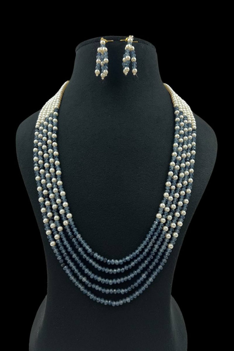 Sehrish Blue combo bracelet necklace set