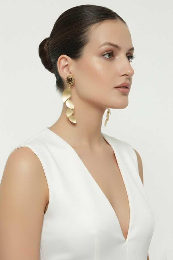 Roxy Natural Stone Statement Earrings