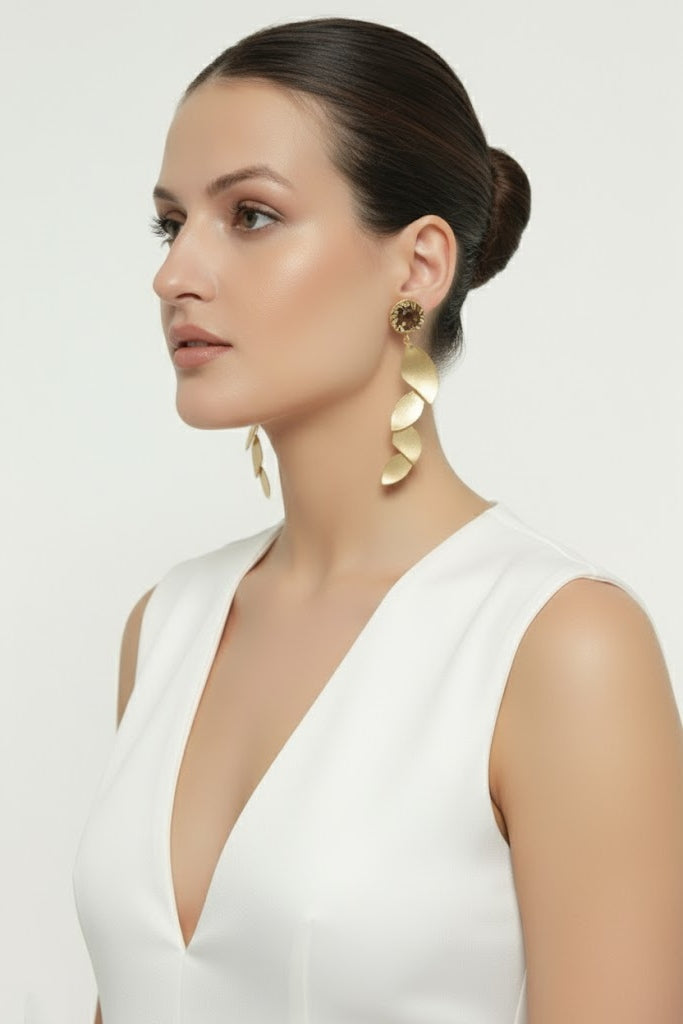 Roxy Natural Stone Statement Earrings