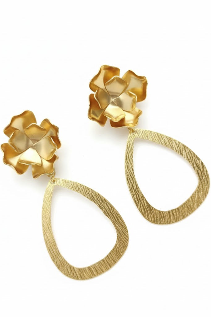 Gold Floral Earrings