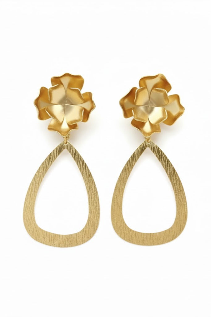 Gold Floral Earrings