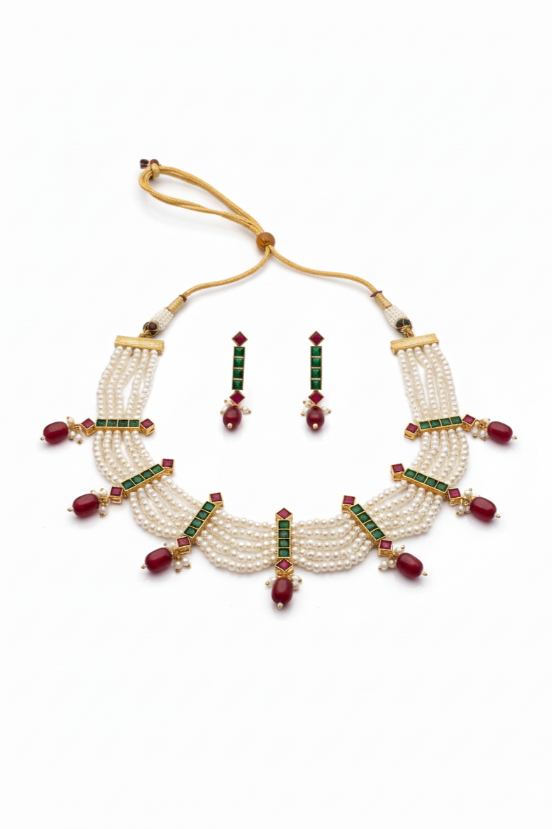 Nazish jadau kundan set