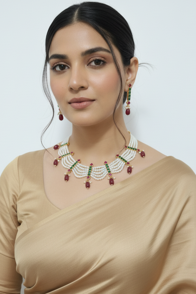 Nazish jadau kundan set