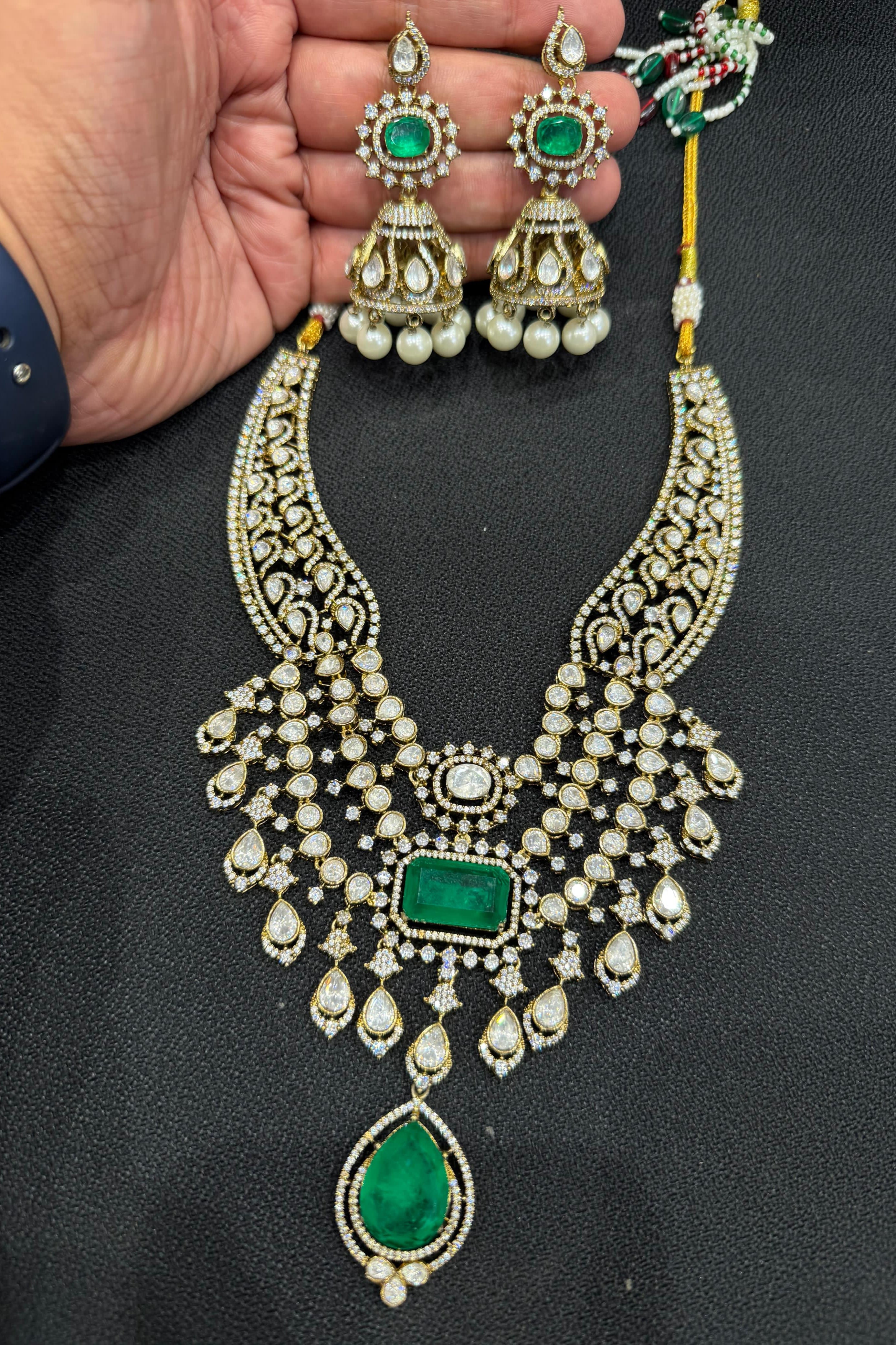 Glitz & Glamorous premium Kundan set with tika