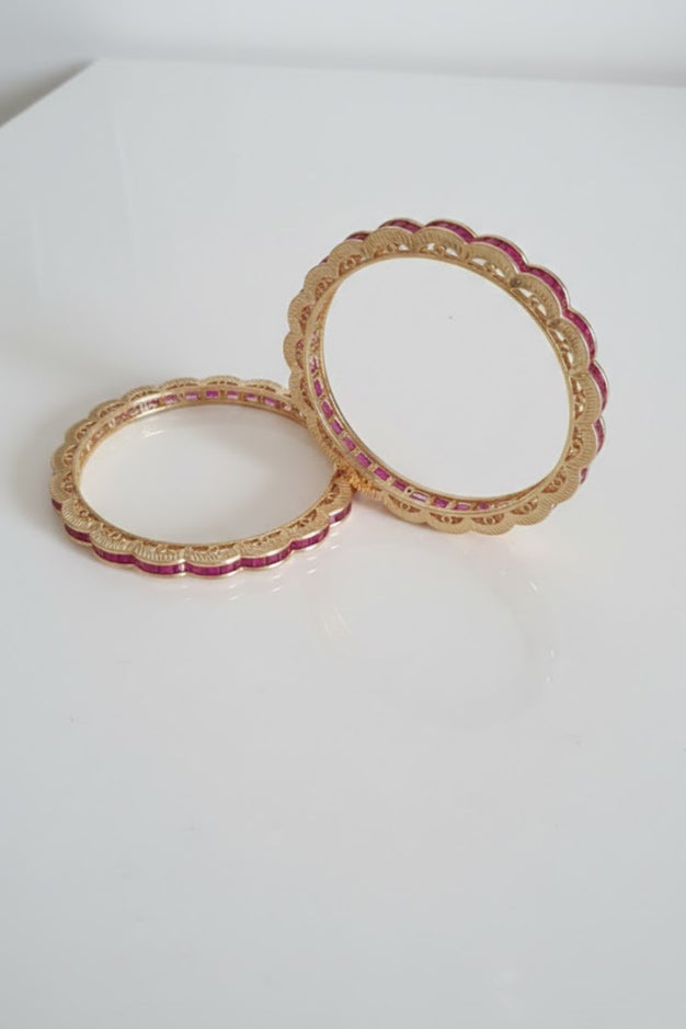 Ruby pair of bangles,2.6 inches