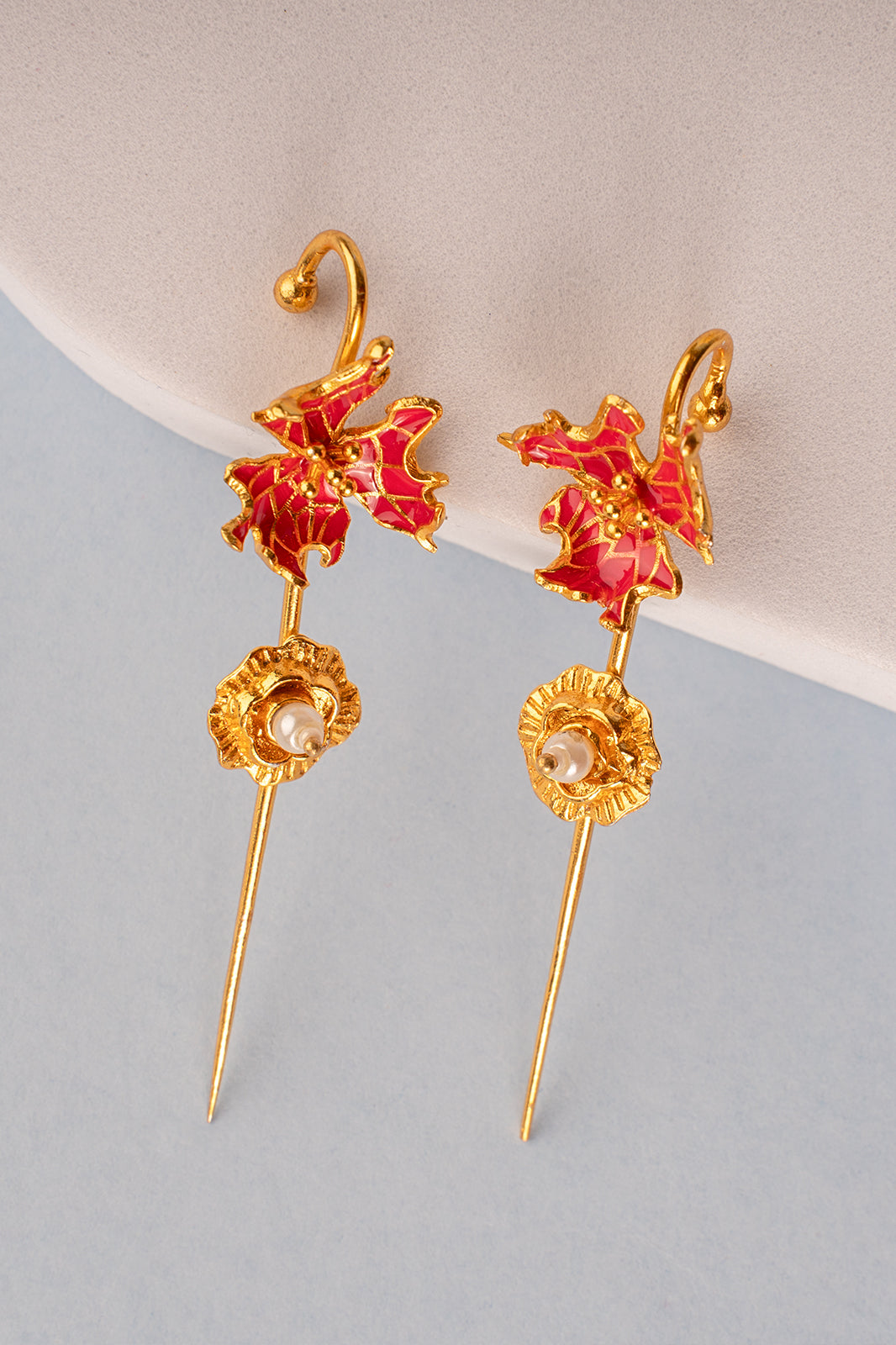 w-25 "Courageous desest rose Earrings