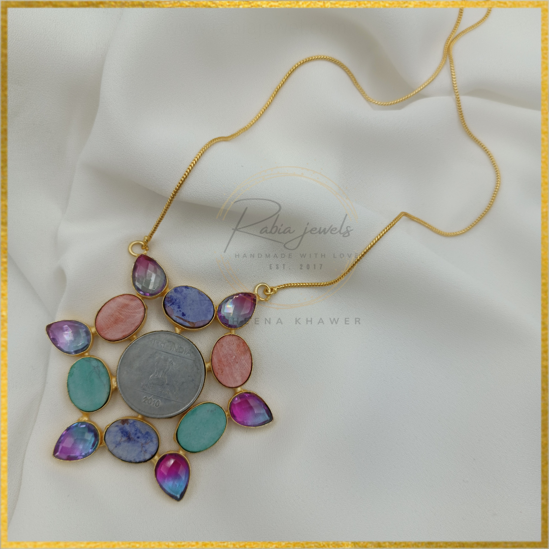 Mirha Vintage Coin Statement Long Necklace