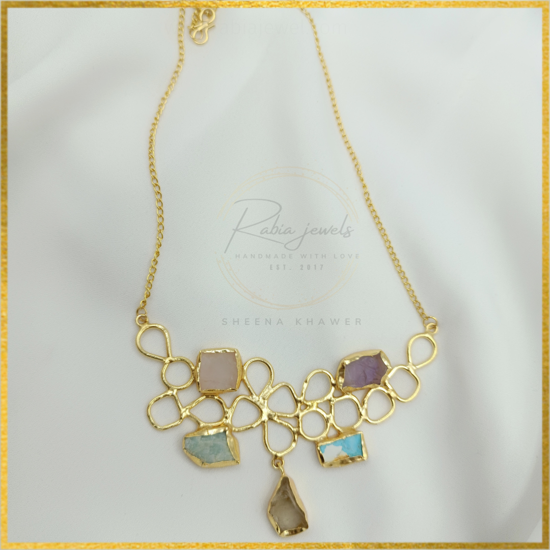 Cadence Natural stones Statement Necklace