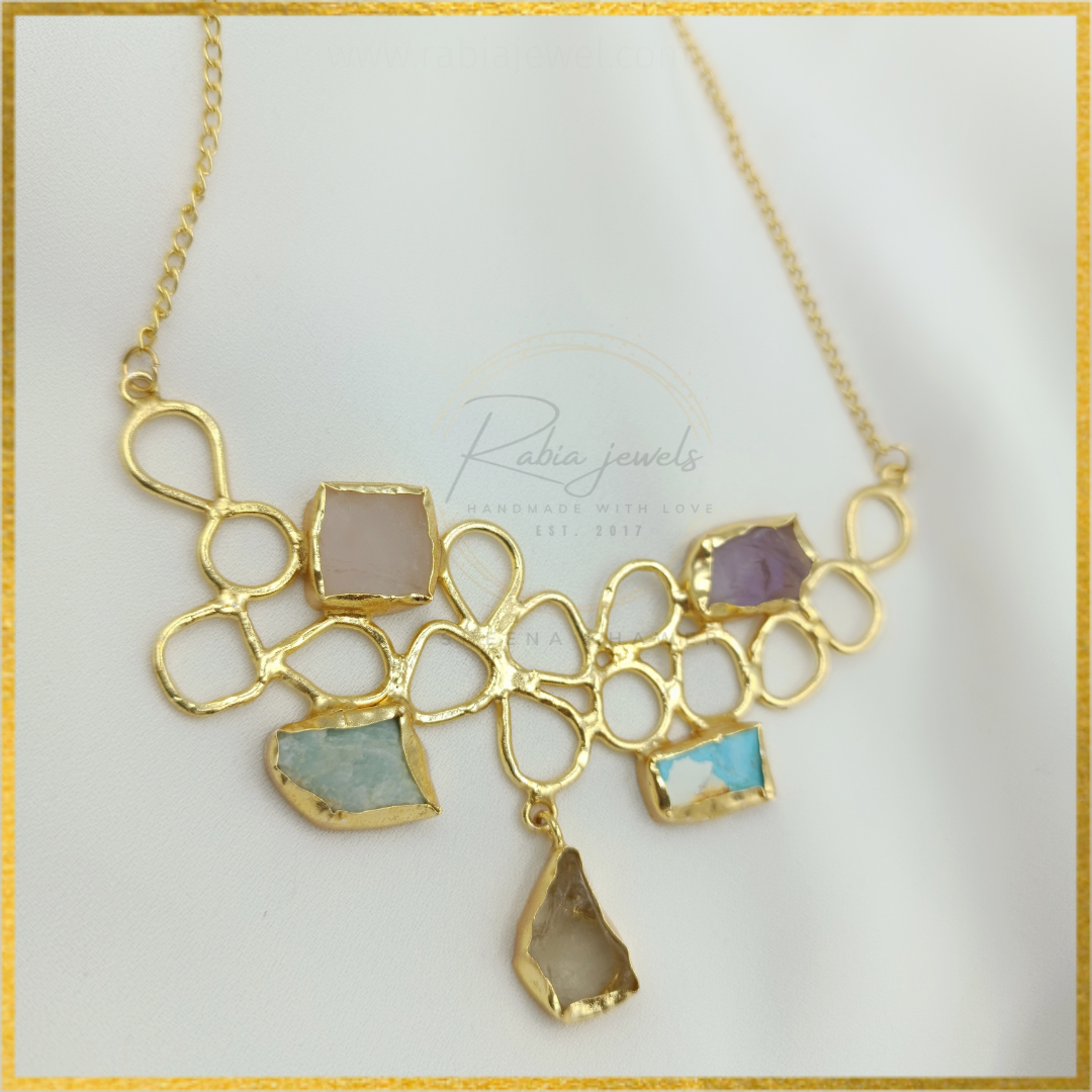 Cadence Natural stones Statement Necklace