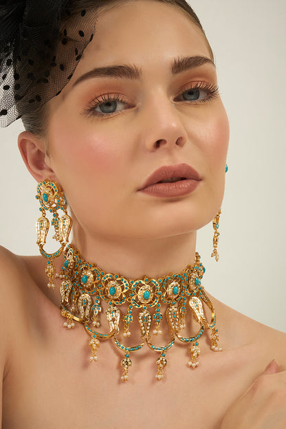 Firozé choker set