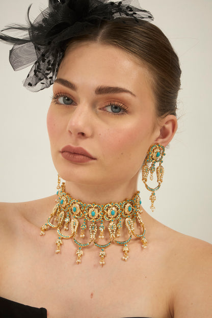 Firozé choker set