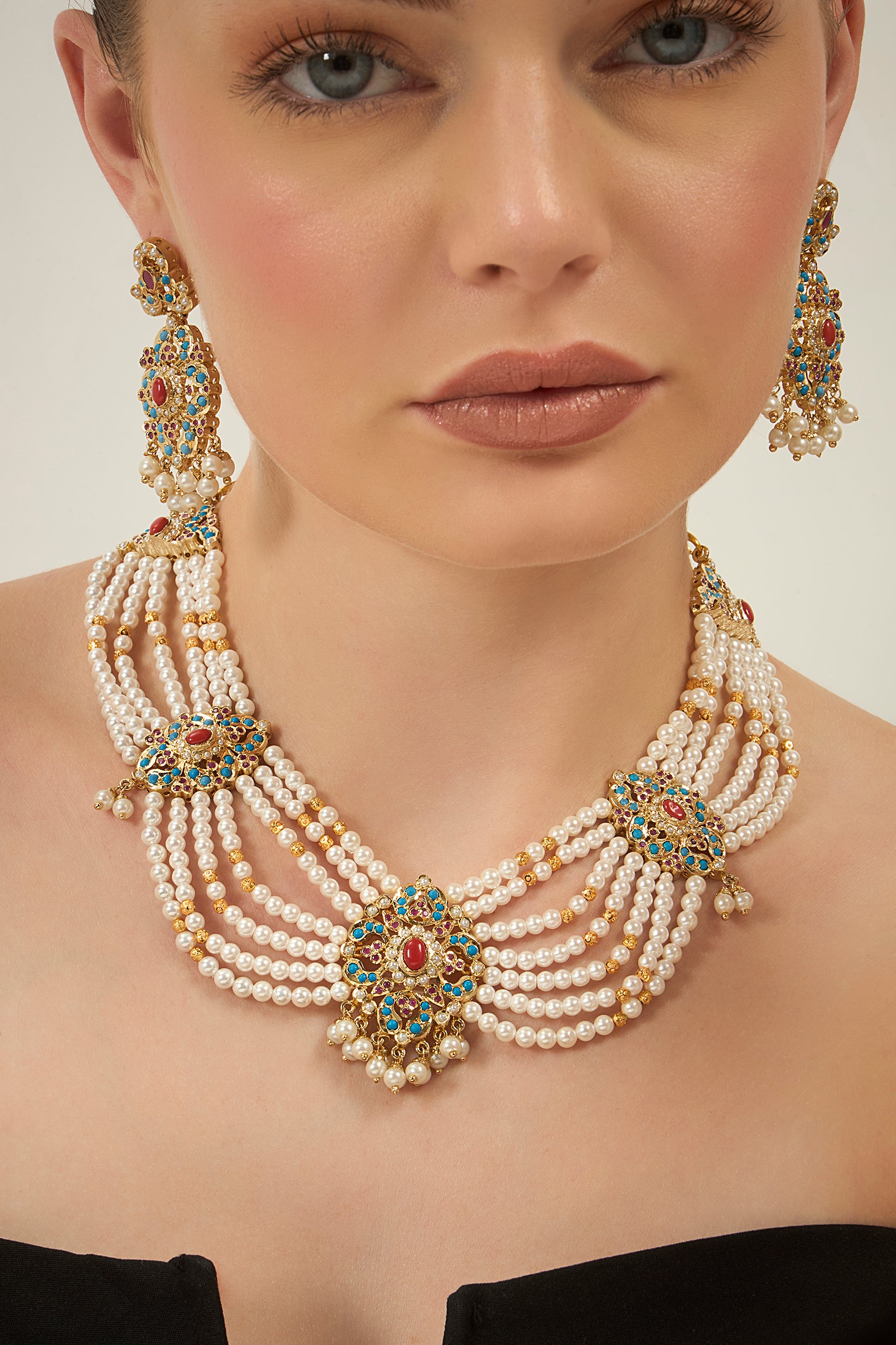 Noorain coral combo set