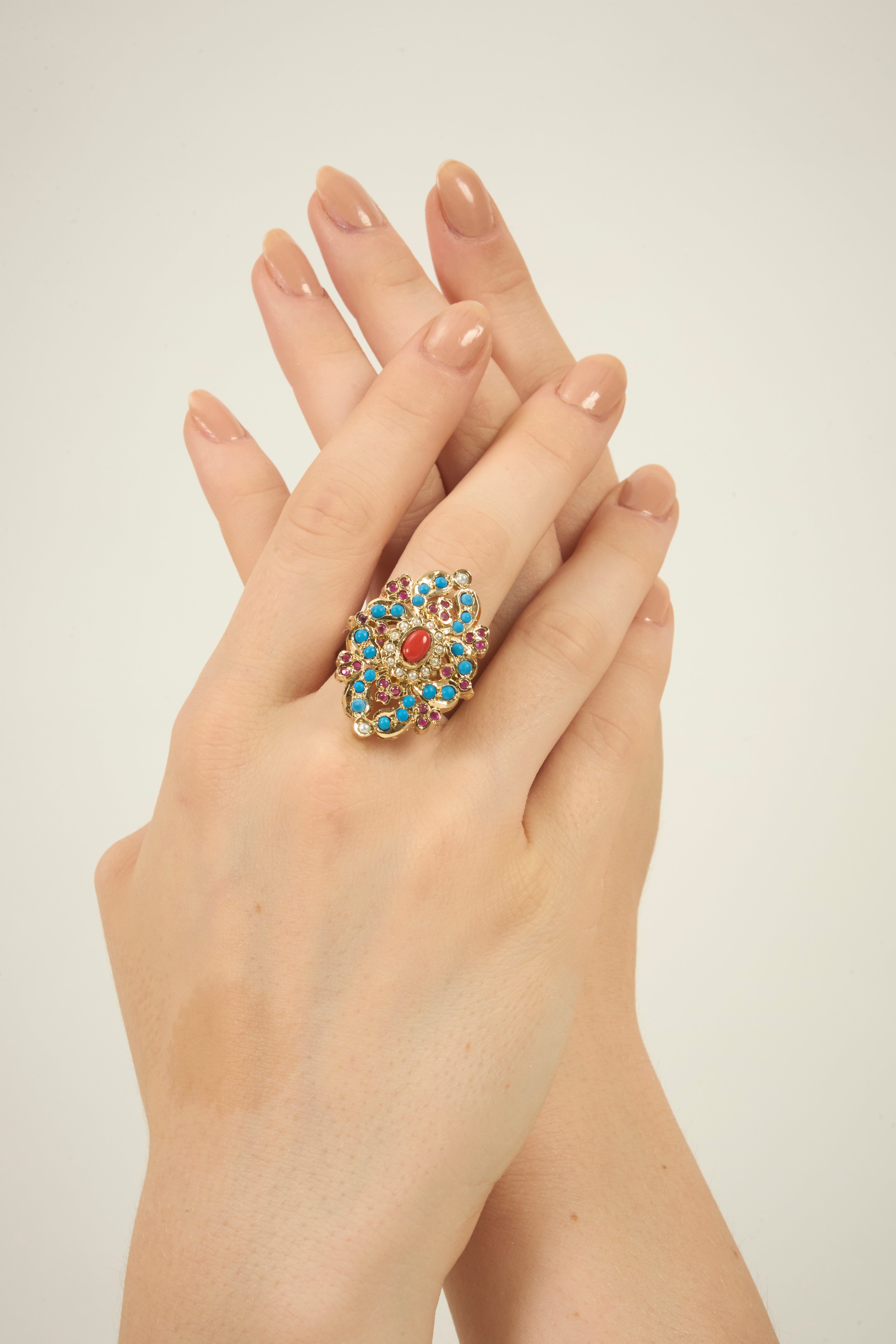 Noorain coral combo set