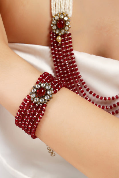 Ishq moissanite Kundan combo set