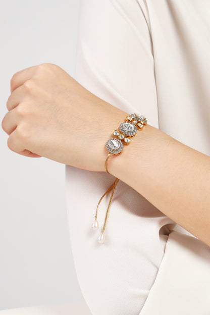 Princess moissanite Kundan combo set