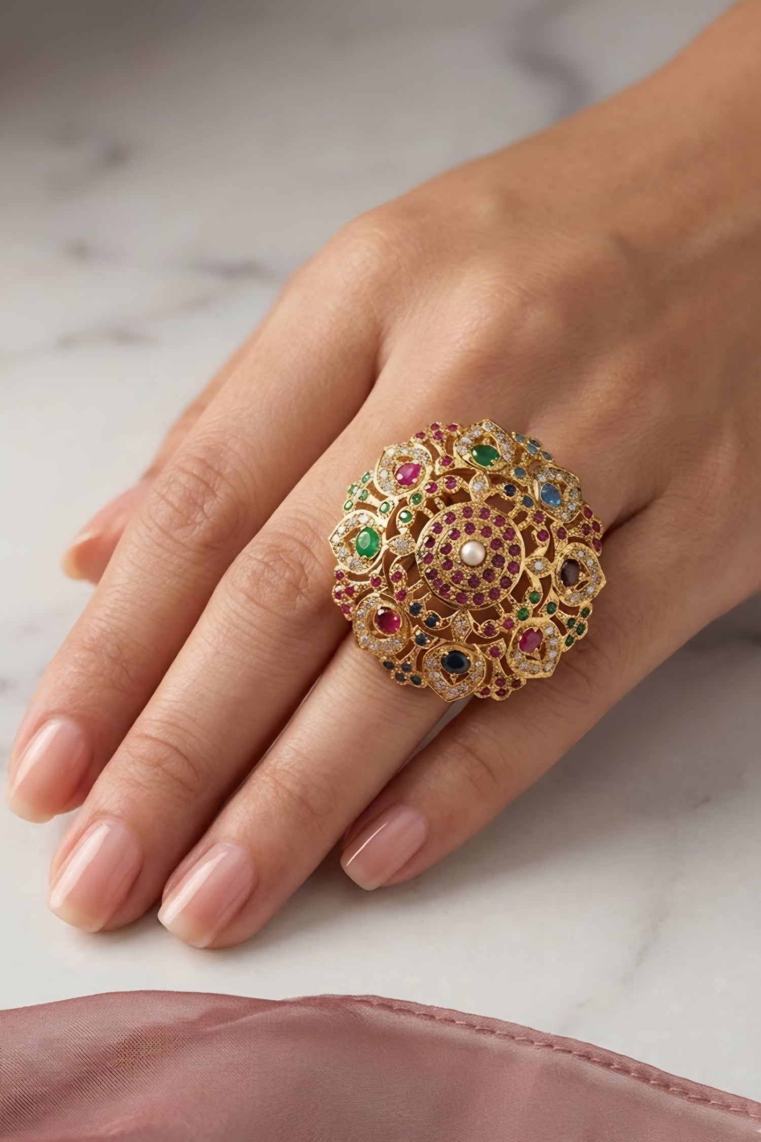 Gul-e-Zehra ring ,Single pc included only