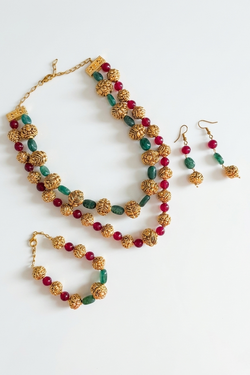Mahi short necklace combo set