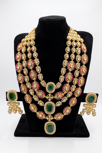 Malika moissanite kundan set