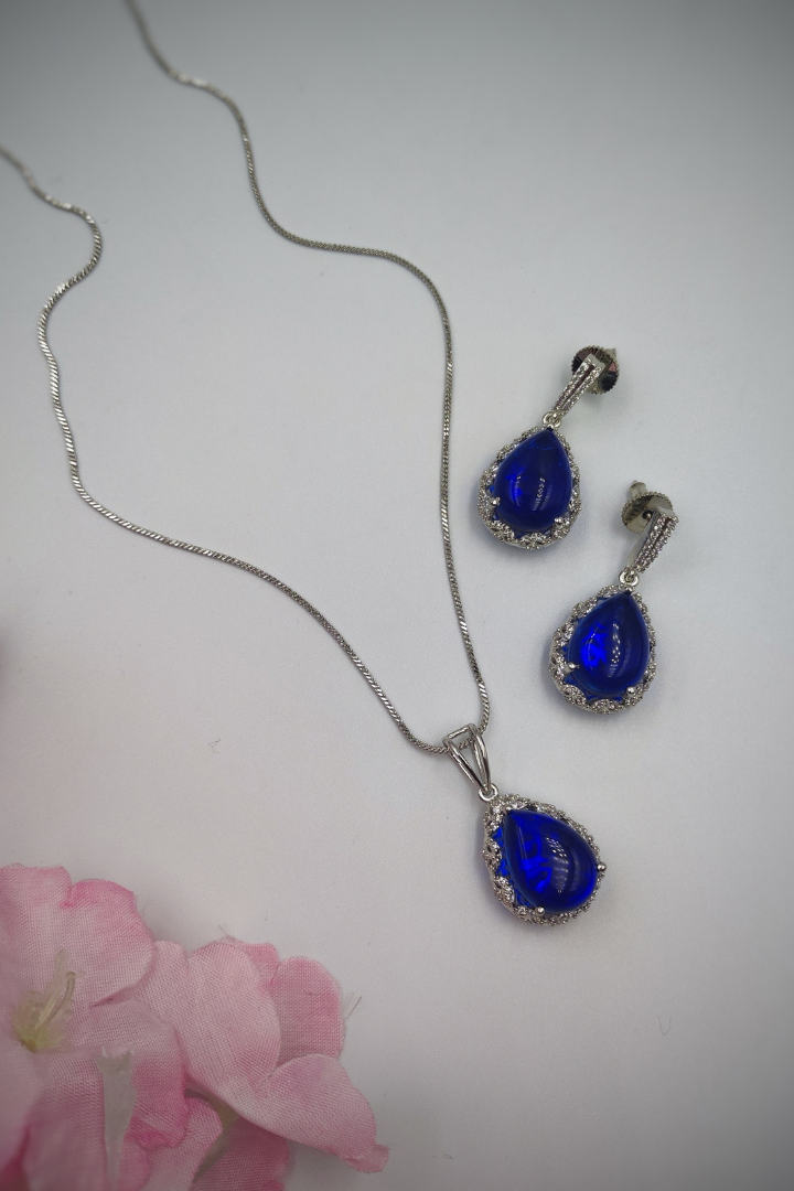 Sneha Royal Blue Chain set