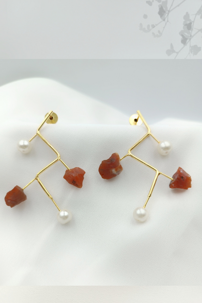 Rizwa Natural stone Earrings