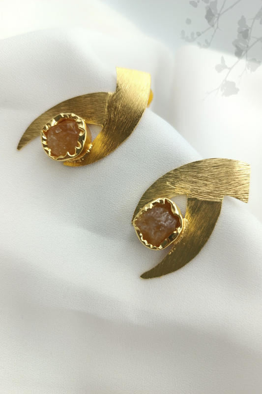 Rabeca Citrine Stone Earrings