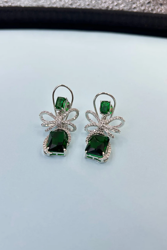 Elevate Dreams Emerald Statement Earrings