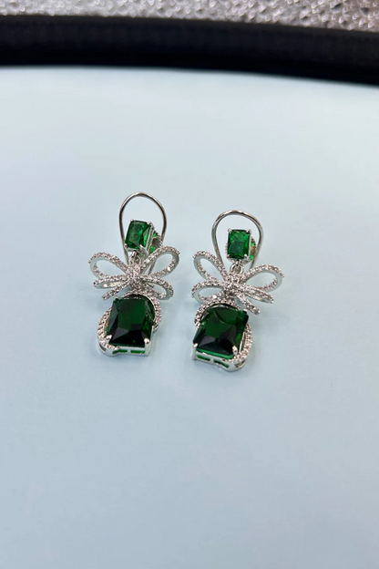 Elevate Dreams Emerald Statement Earrings