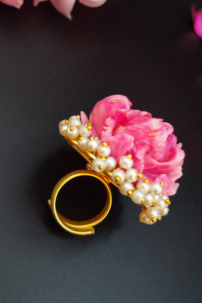 Jade Rose statement ring