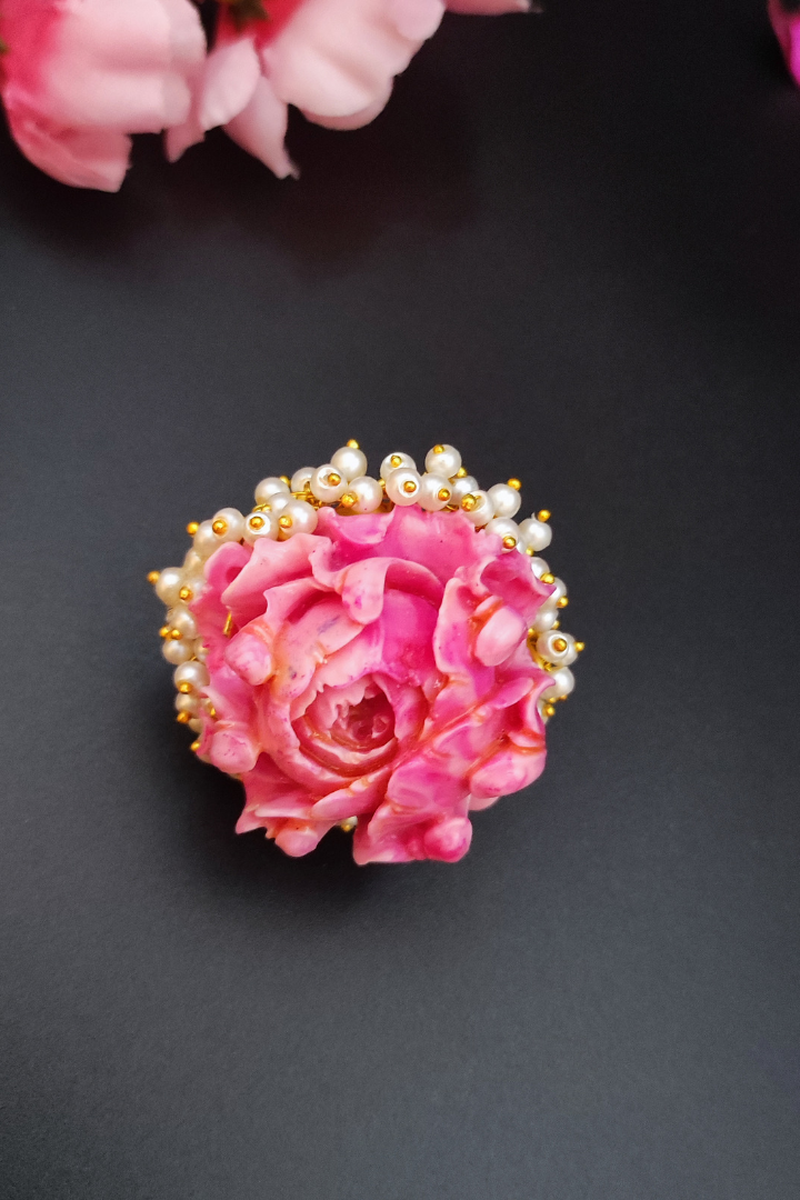 Jade Rose statement ring