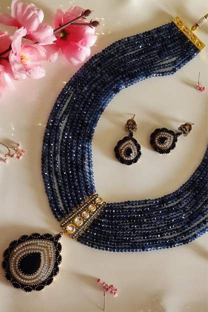 Amrapali Inspired Long Statement Necklace Set