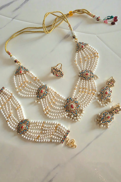 Noorain coral combo set